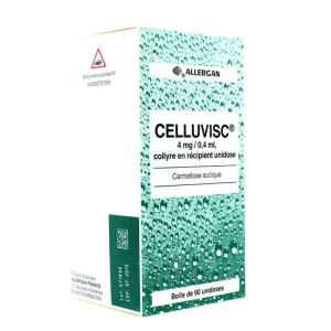 CELLUVISC 4 mg/0,4 ml, collyre en récipient unidose x90