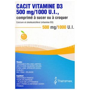 Cacit Vitamine D3 500/1000 30 comprimés à sucer