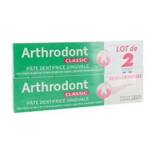 Arthrodont Classic Pâte Dentifrice Gencives Irritées 2X75ml