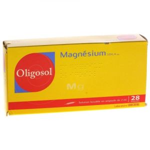 MAGNESIUM OLIGOSOL, solution buvable en ampoule 28