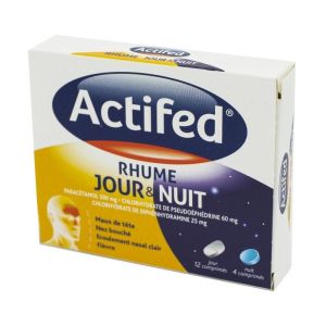 Actifed Jour nuit 16 comprimés