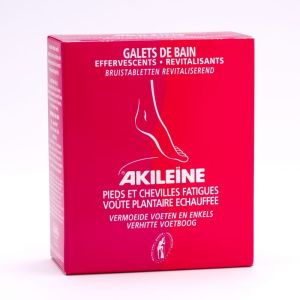 Akileine Galet effervescents pieds echauffes fatigues 6 galets