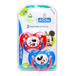 Dodie Sucette Silicone Anatomiques +18 mois X2 A65