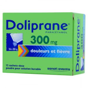 Doliprane 300 mg poudre pour solution buvable en 12 sachets-dose