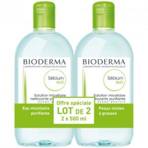 Bioderma Sebium H20 Solution Micellaire bipack 2x500ml