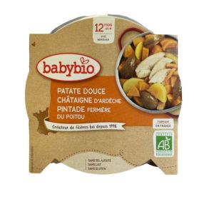 BABYBIO Assiette Patate Douce Pruneaux Pintade 230g