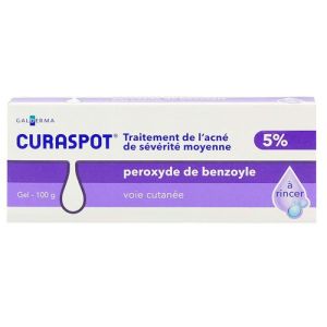 Curaspot 5% gel à rincer acné 100gr