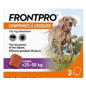 frontpro comprimés à croquer 136mg chiens 25-40kg