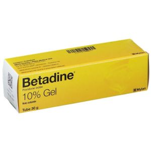 BETADINE 10 POUR CENT, gel