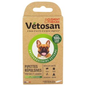 Vetosan Pipettes Repulsives Chiot/petit chien 2x1,5ml