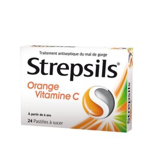 Strepsils Orange vitamine c 24 pastilles