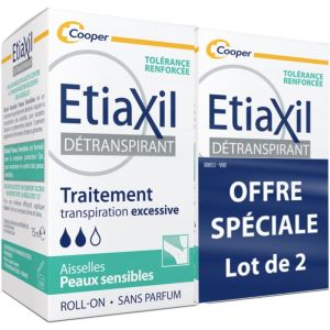 ETIAXIL Détranspirant Traitement Aisselles Peau sensible 15ml lot de 2