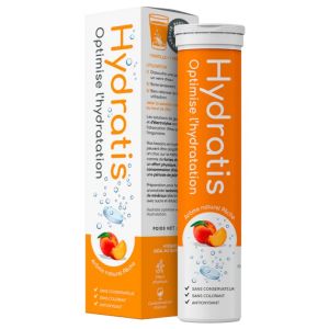 hydratis arome pêche 20 pastilles effervescentes