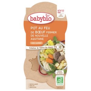 Babybio Pot au feu de boeuf fermier d'aquitaine dès 12 mois 2*200g