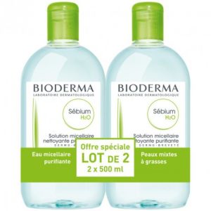 Bioderma Sebium H20 Solution Micellaire bipack 2x500ml