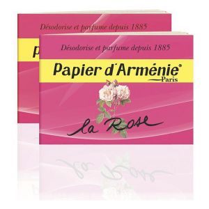 Papier d'Arménie parfum Rose carnet de 36 feuilles