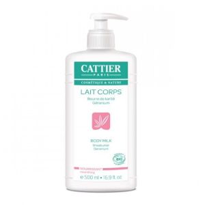 Cattier Lait Corps Karite geranium 500ml