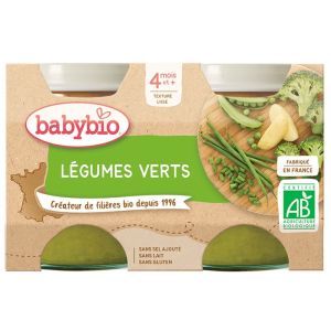 BABYBIO Pots Légumes verts, Pomme de terre - 2x130g