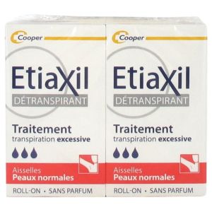 ETIAXIL Détranspirant Traitement Aisselles Peau normale 15ml lot de 2