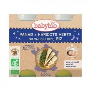 BABYBIO Petit pot bonne nuit panais haricots verts & riz 2x200g