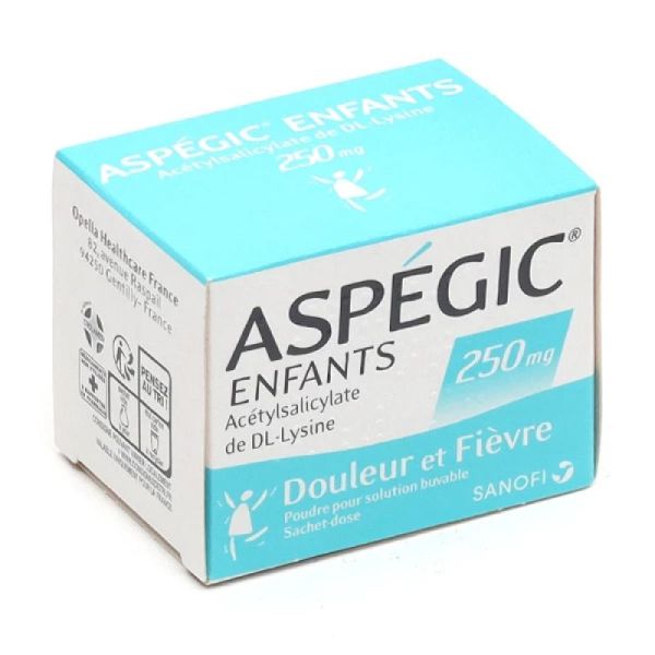 Aspegic 250mg suspension buvable Enfants 20 sachets