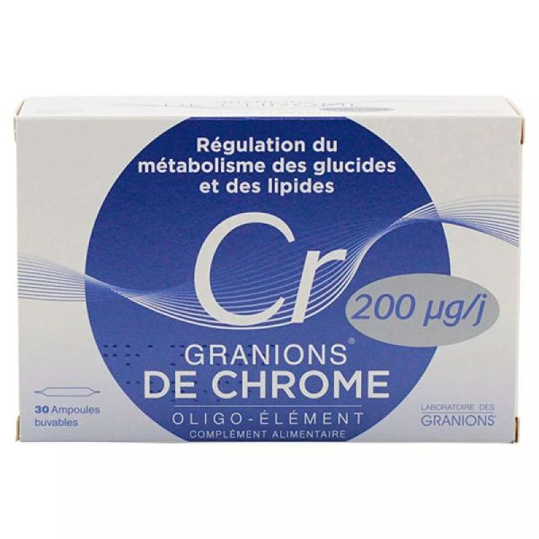 Granions Chrome 200micro 30 ampoules buvables