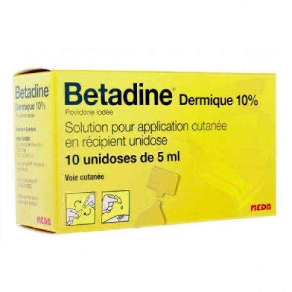 Betadine Dermique 10% unidoses 5ml