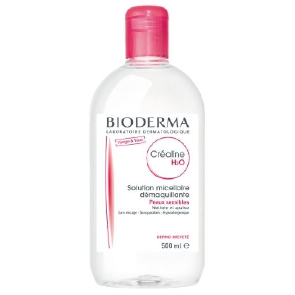 Bioderma Crealine H2O Solution Nettoyante Sans Parfum 500ml