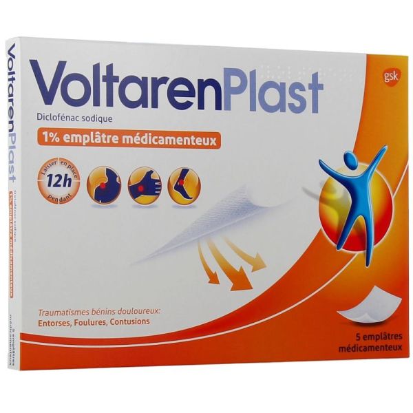 Voltareneplast 1% 5 emplatres