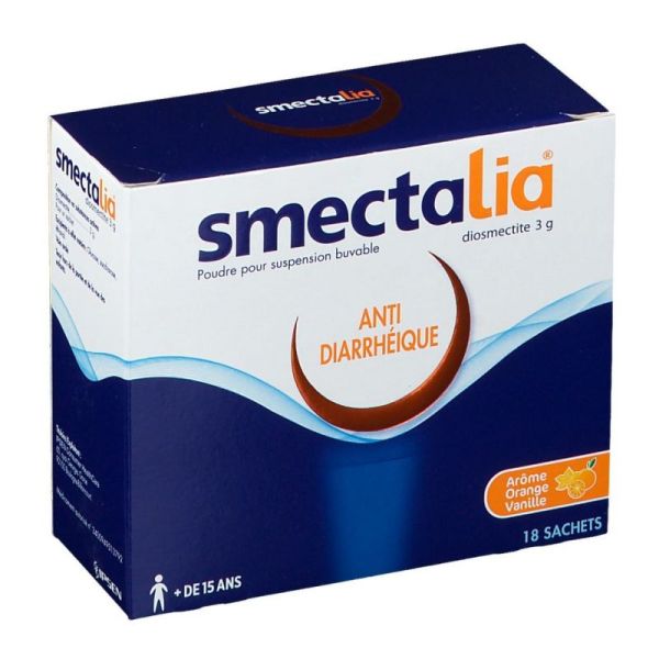 SMECTALIA 3 g poudre pour suspension buvable 18 sachets