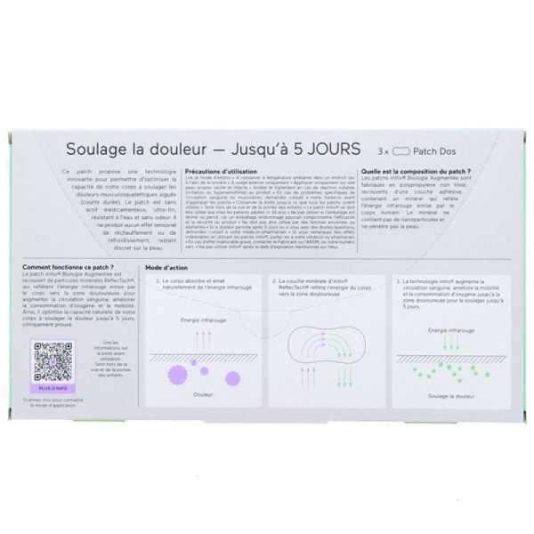 initiv biologie augmentée patch dos x3