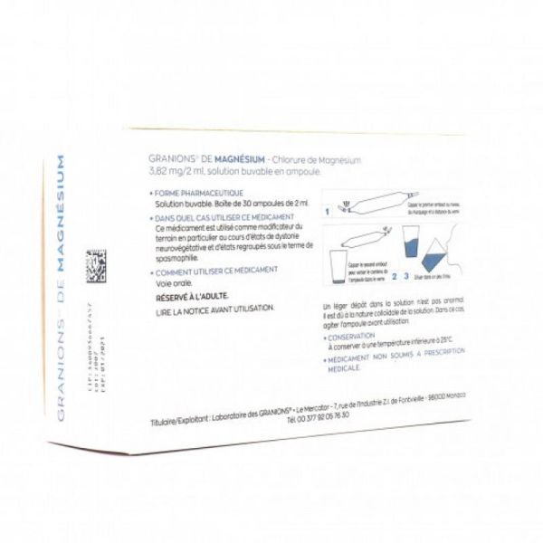 GRANIONS D'ARGENT 0,64 mg/2 ml, solution buvable 30