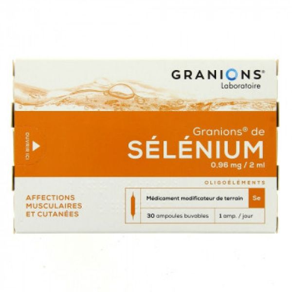 GRANIONS DE SELENIUM 0,96 mg/2 ml, suspension buvable 30