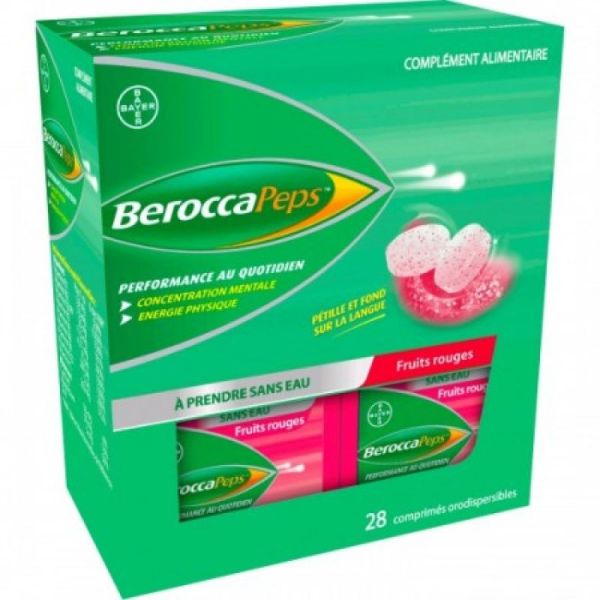 Berocca Peps Fruits Rouges Orodispersibles 2x28