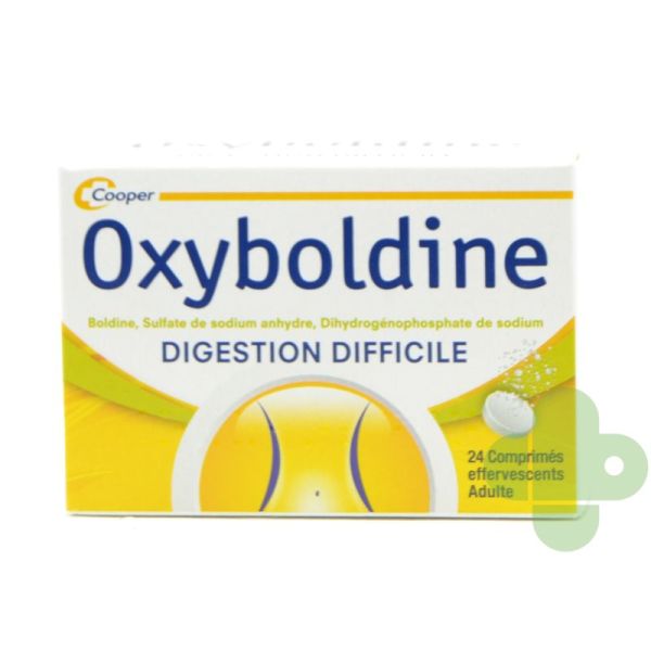 OXYBOLDINE CITRON SANS SUCRE comprimé effervescent édulcoré à la saccharine sodique