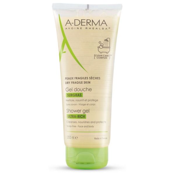 A-derma Gel Douche Surgras 200ml