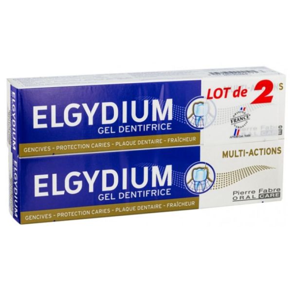 Elgydium Multi-action dentifrice lot 2x75ml