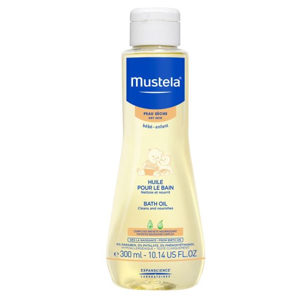 Mustela Bébé Huile lavante peau séche 300ml