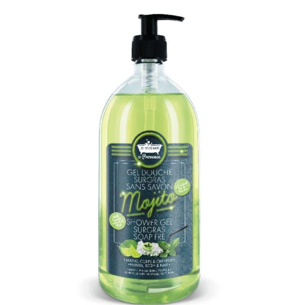 Gel Douche Surgras Sans savon "MOJITO" 1L