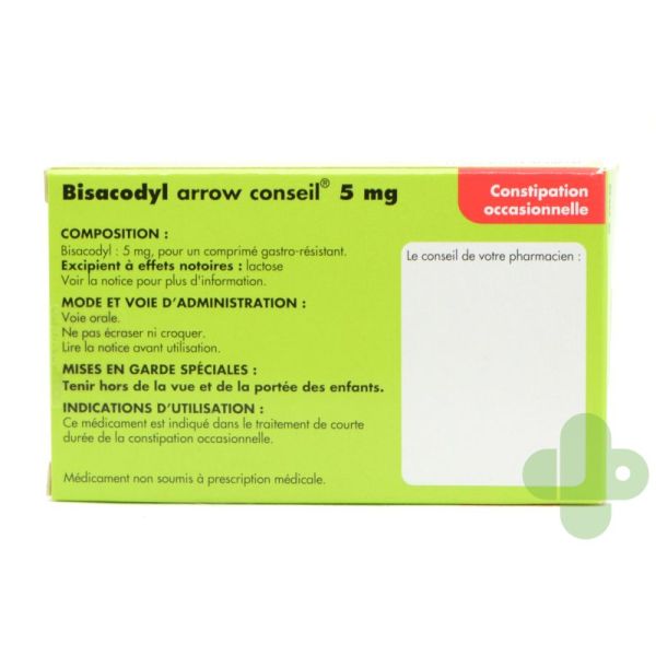 BISACODYL ARROW CONSEIL 5 mg, comprimé gastro-résistant