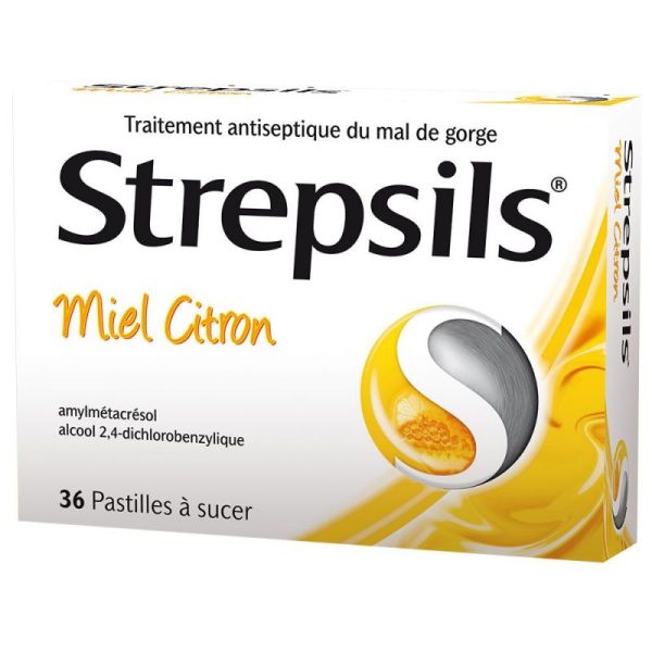 Strepsils Miel citron 36 pastilles à sucer