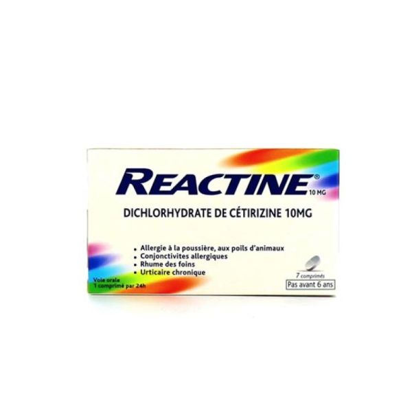 Actifed Allergie 10mg cetirizine 7 comprimés