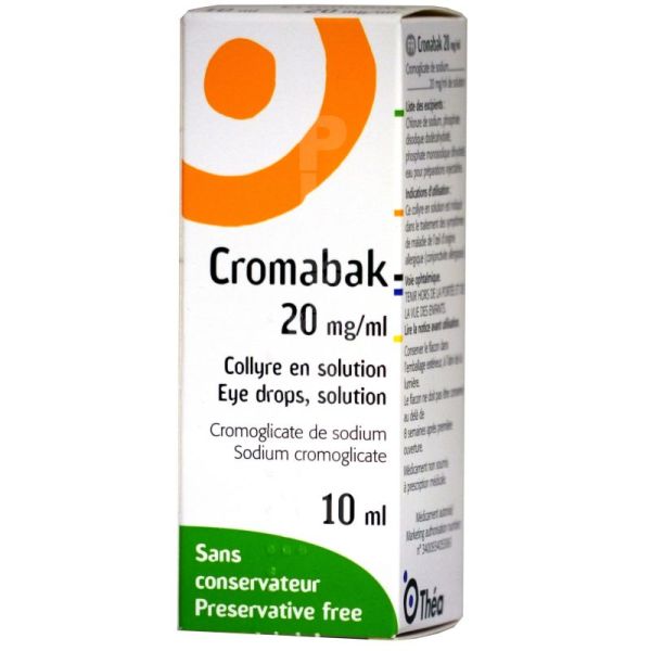 CROMABAK 20 mg/ml collyre en solution 10ml