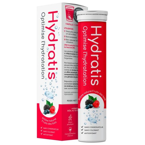 hydratis arome fruits des bois 20 pastilles effervescentes