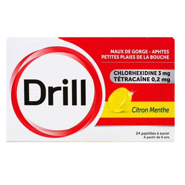 DRILL citron menthe 24 pastilles