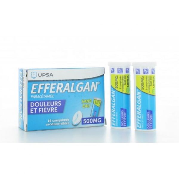 EFFERALGAN 500 mg, comprimé orodispersible X16