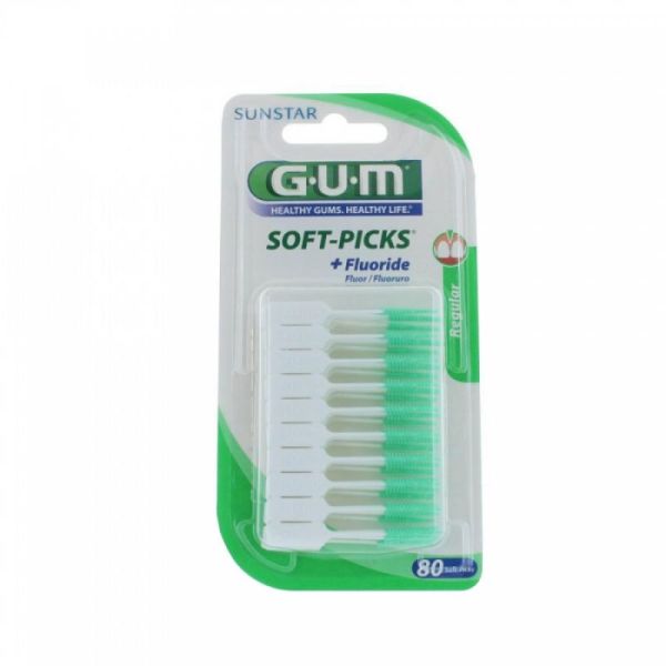 Gum Brossettes Interdentaires Regular X80 Soft-picks + Fluoride