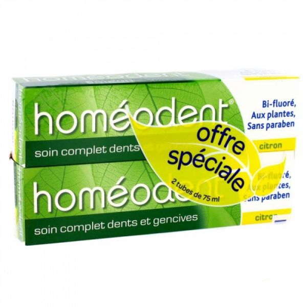 Homéodent Citron Lot de 2 tubes de 75mL