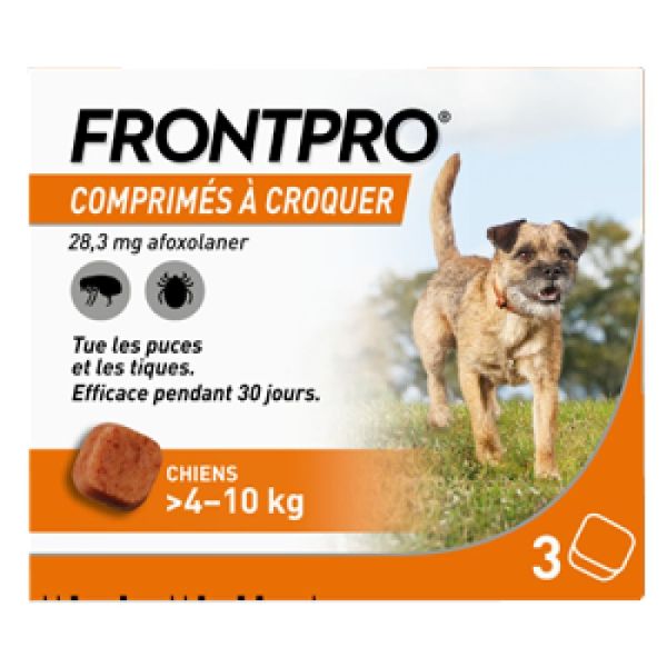 frontpro comprimés à croquer 28,3mg chiens 4-10kg