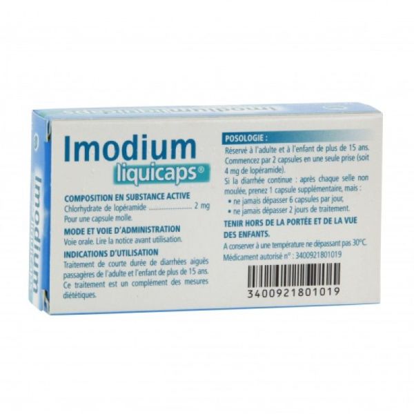 IMODIUMLIQUICAPS 2 mg, capsule molle